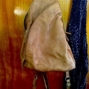 Free People leather backpack can convert to crossbody